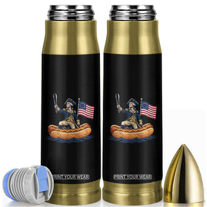 George Washington Crossing The Delaware on Hot Dog Boat Bullet Tumbler Funny BBQ Party 4th of July Graphic