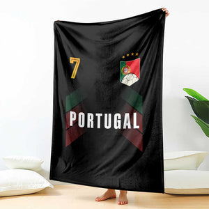 Portugal Soccer Fans Graphic Jersey Style Throw Blanket Proud Portuguese Football Lover