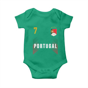 Portugal Soccer Fans Graphic Jersey Style Baby Onesie Proud Portuguese Football Lover