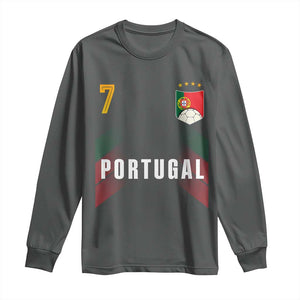 Portugal Soccer Fans Graphic Jersey Style Long Sleeve Shirt Proud Portuguese Football Lover