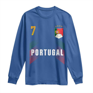 Portugal Soccer Fans Graphic Jersey Style Long Sleeve Shirt Proud Portuguese Football Lover