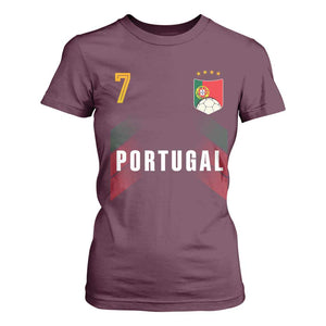 Portugal Soccer Fans Graphic Jersey Style T Shirt For Women Proud Portuguese Football Lover