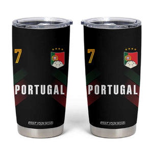 Portugal Soccer Fans Graphic Jersey Style Tumbler Cup Proud Portuguese Football Lover