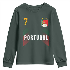 Portugal Soccer Fans Graphic Jersey Style Youth Sweatshirt Proud Portuguese Football Lover