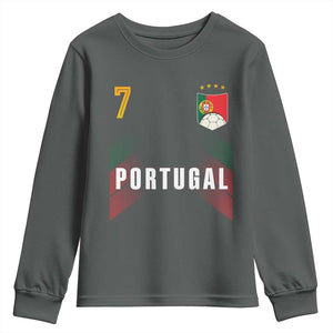 Portugal Soccer Fans Graphic Jersey Style Youth Sweatshirt Proud Portuguese Football Lover