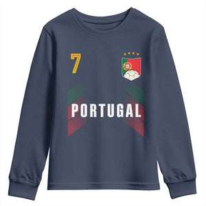Portugal Soccer Fans Graphic Jersey Style Youth Sweatshirt Proud Portuguese Football Lover
