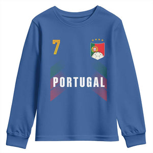 Portugal Soccer Fans Graphic Jersey Style Youth Sweatshirt Proud Portuguese Football Lover