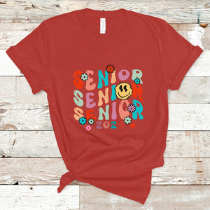 T Shirt Senior 2024 Class of 2024 Graduation High School TS02 Red Printyourwear