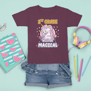 T Shirt For Kid First Grade Will Be Magical Cute Unicorn Rock 1st Grade Girl TS02 Printyourwear