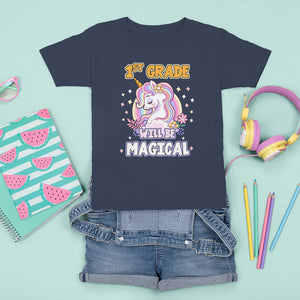 T Shirt For Kid First Grade Will Be Magical Cute Unicorn Rock 1st Grade Girl TS02 Printyourwear