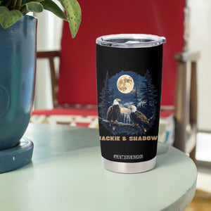 Jackie and Shadow Bald Eagle Couple Tumbler Cup Full Moon Forest Vintage Nature Graphic TS02 Print Your Wear