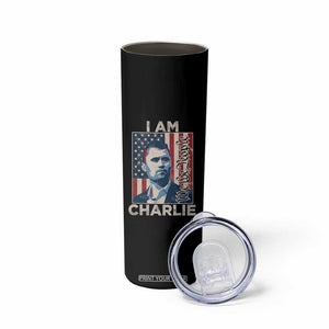Stand With Charlie Skinny Tumbler Patriotic Free Speech We The People American Flag Graphic TS02 Print Your Wear