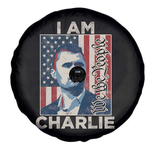 Stand With Charlie Spare Tire Cover Patriotic Free Speech We The People American Flag Graphic TS02 Print Your Wear