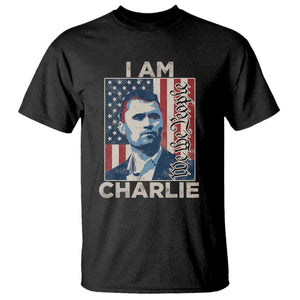 Stand With Charlie T Shirt Patriotic Free Speech We The People American Flag Graphic TS02 Black Print Your Wear