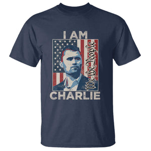 Stand With Charlie T Shirt Patriotic Free Speech We The People American Flag Graphic TS02 Navy Print Your Wear