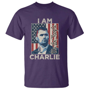 Stand With Charlie T Shirt Patriotic Free Speech We The People American Flag Graphic TS02 Purple Print Your Wear