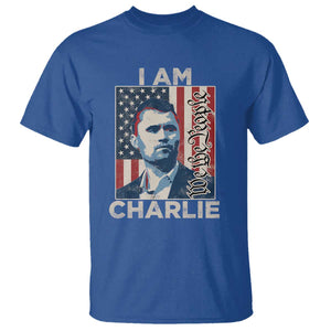 Stand With Charlie T Shirt Patriotic Free Speech We The People American Flag Graphic TS02 Royal Blue Print Your Wear