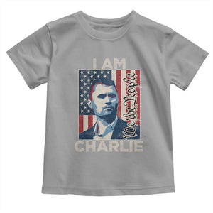 Stand With Charlie Toddler T Shirt Patriotic Free Speech We The People American Flag Graphic TS02 Sport Gray Print Your Wear