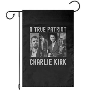 Charlie Kirk Tribute Garden Flag A True Patriot Conservative Memorial TS02 Black Print Your Wear