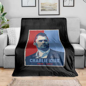 Charlie Kirk Tribute Throw Blanket Freedom Hope Memorial 1993 2025 TS02 Print Your Wear