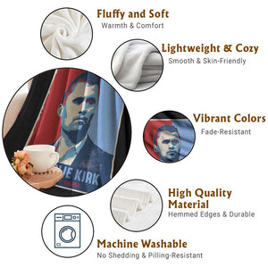 Charlie Kirk Tribute Throw Blanket Freedom Hope Memorial 1993 2025 TS02 Print Your Wear