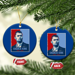Charlie Kirk Tribute Ceramic Ornament Freedom Hope Memorial 1993 2025 TS02 1pc Blue Print Your Wear