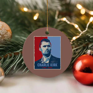 Charlie Kirk Tribute Ceramic Ornament Freedom Hope Memorial 1993 2025 TS02 1pc Mocha Print Your Wear