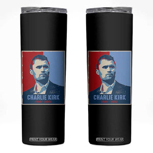 Charlie Kirk Tribute Skinny Tumbler Freedom Hope Memorial 1993 2025 TS02 Black Print Your Wear