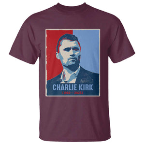 Charlie Kirk Tribute T Shirt Freedom Hope Memorial 1993 2025 TS02 Maroon Print Your Wear