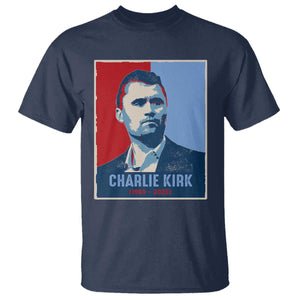 Charlie Kirk Tribute T Shirt Freedom Hope Memorial 1993 2025 TS02 Navy Print Your Wear