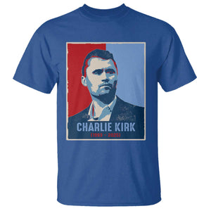 Charlie Kirk Tribute T Shirt Freedom Hope Memorial 1993 2025 TS02 Royal Blue Print Your Wear
