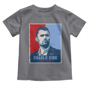 Charlie Kirk Tribute Toddler T Shirt Freedom Hope Memorial 1993 2025 TS02 Charcoal Print Your Wear
