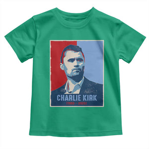 Charlie Kirk Tribute Toddler T Shirt Freedom Hope Memorial 1993 2025 TS02 Irish Green Print Your Wear