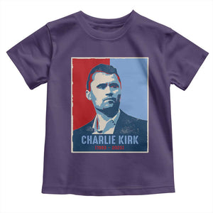 Charlie Kirk Tribute Toddler T Shirt Freedom Hope Memorial 1993 2025 TS02 Purple Print Your Wear