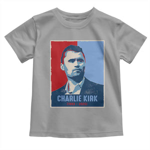 Charlie Kirk Tribute Toddler T Shirt Freedom Hope Memorial 1993 2025 TS02 Sport Gray Print Your Wear