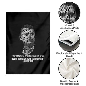 Charlie Kirk Legacy Garden Flag Greatness of Our Nation American True Patriot TS02 Print Your Wear