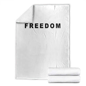 Freedom Statement Throw Blanket Free Speech Charlie Kirk Tribute TS02 White Print Your Wear