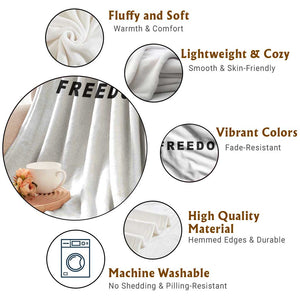 Freedom Statement Throw Blanket Free Speech Charlie Kirk Tribute TS02 Print Your Wear