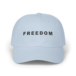 Freedom Statement Embroidered Classic Cap Patriotic Free Speech Defender TS02 Classic Cap Universal Fit Light Blue Printyourwear
