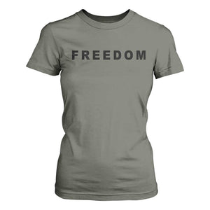 Freedom Statement T Shirt For Women Free Speech Charlie Kirk Tribute TS02 Military Green Print Your Wear