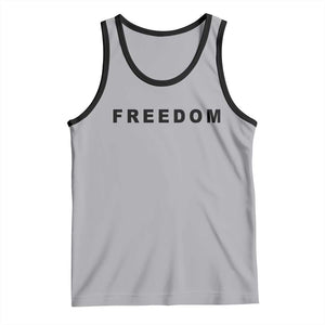 Freedom Statement Tank Top Free Speech Charlie Kirk Tribute TS02 Athletic Heather Black Print Your Wear