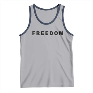 Freedom Statement Tank Top Free Speech Charlie Kirk Tribute TS02 Athletic Heather Navy Print Your Wear