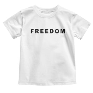 Freedom Statement Toddler T Shirt Free Speech Charlie Kirk Tribute TS02 White Print Your Wear