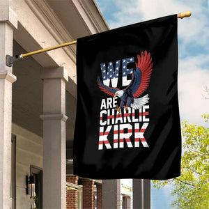 We Are Charlie Kirk Patriotic Garden Flag United We Stand Strong and Honor American Eagle Graphic TS02 Print Your Wear