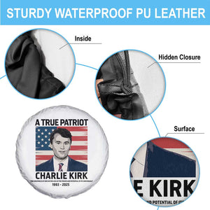 A True Patriot Memorial Spare Tire Cover Charlie Kirk Legacy The Greatness of Our Nation TS02 Print Your Wear