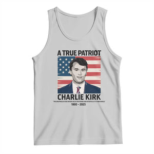 A True Patriot Memorial Tank Top Charlie Kirk Legacy The Greatness of Our Nation TS02 Ash Print Your Wear