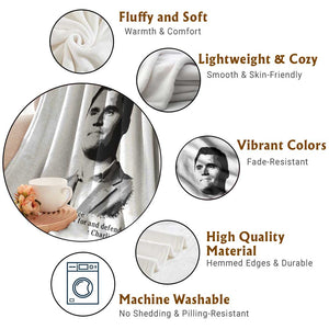 Freedom Is Not Free Throw Blanket Defender of Liberty Charlie Kirk Tribute TS02 Print Your Wear