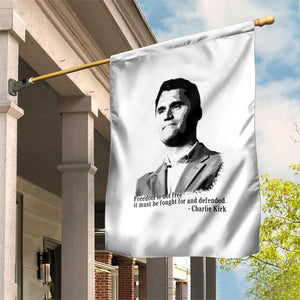 Freedom Is Not Free Garden Flag Defender of Liberty Charlie Kirk Tribute TS02 Print Your Wear