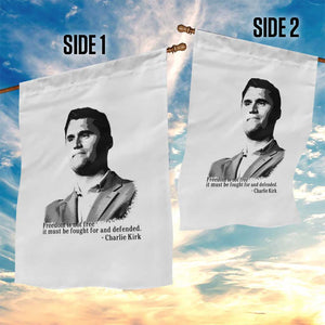 Freedom Is Not Free Garden Flag Defender of Liberty Charlie Kirk Tribute TS02 Print Your Wear