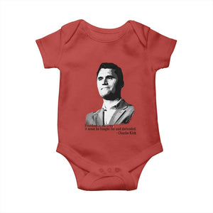 Freedom Is Not Free Baby Onesie Defender of Liberty Charlie Kirk Tribute TS02 Red Print Your Wear